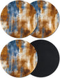 Blue Brown Coasters Set of 4, Absorbent Coasters by Unknown