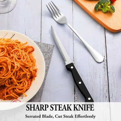 72 Pcs Silverware Set with Steak Knives - Image 5