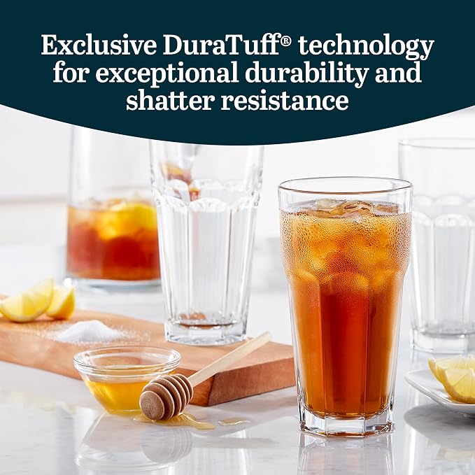 Libbey Gibraltar DuraTuff Drinking Glass Drinking Cup Set, Iconic Heavy Base - Image 4