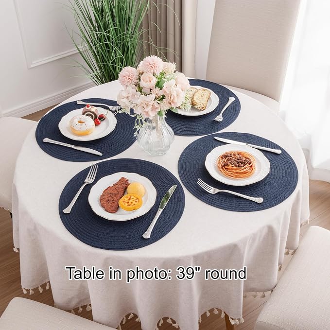 SHACOS 15 inch Round Placemats Set of 12 - Image 7