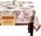 Maison d' Hermine Table Cloth Rectangle Table 100% Cotton 60 x 90 Inches Fall Tablecloth Reusable Everyday Use for Thanksgiving Christmas Decorations Dining Farmhouse Party (Holy Jouy - Brown)
