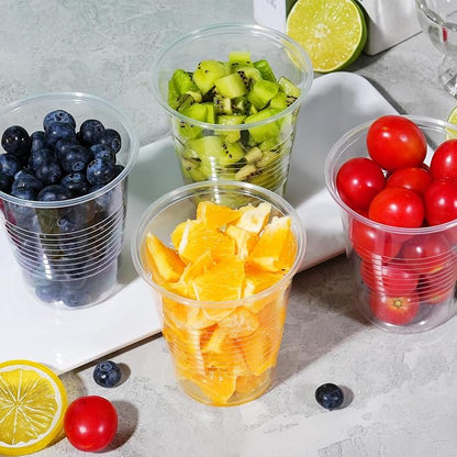 SIUQ 1000 Pack 12 oz Clear Plastic Cups, Bulk Disposable Cups 12 Ounce | Cold - Image 8