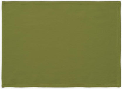 Calicot Placemats Set of 6 100% Cotton Washable Cloth Place Mats, Reusable Table Mats for Spring/Summer & Thanksgiving Christmas Decorations Kitchen Dining Party Wedding (Sap Green, 13" x 19")