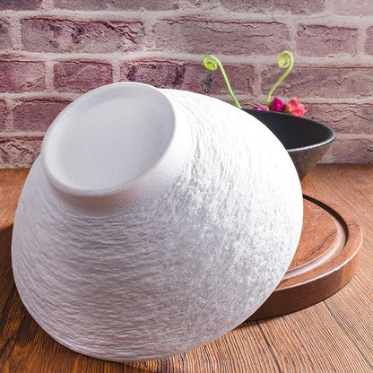 Ceramic Ramen Bowl Set of 2, 8-Inch Large Soup Bowls, Textured Glazed Porcelain - Image 5