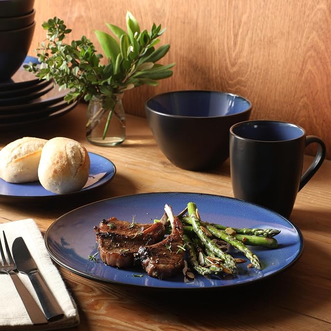 Gibson Elite Soho Lounge Round Reactive Glaze Stoneware Dinnerware Set - Image 6