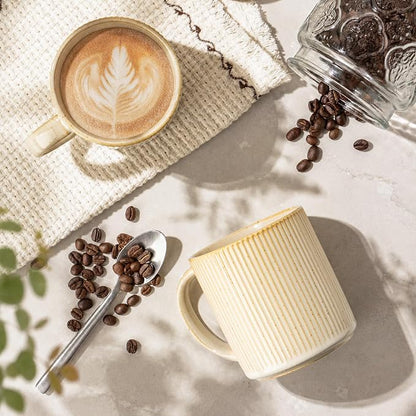 theterra Ceramic Coffee Mugs Set of 4, 14.2 oz Coffee Cups - Image 2
