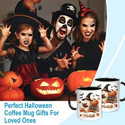 Hyturtle Personalized Cute Ghost Read Book Mug - Image 3