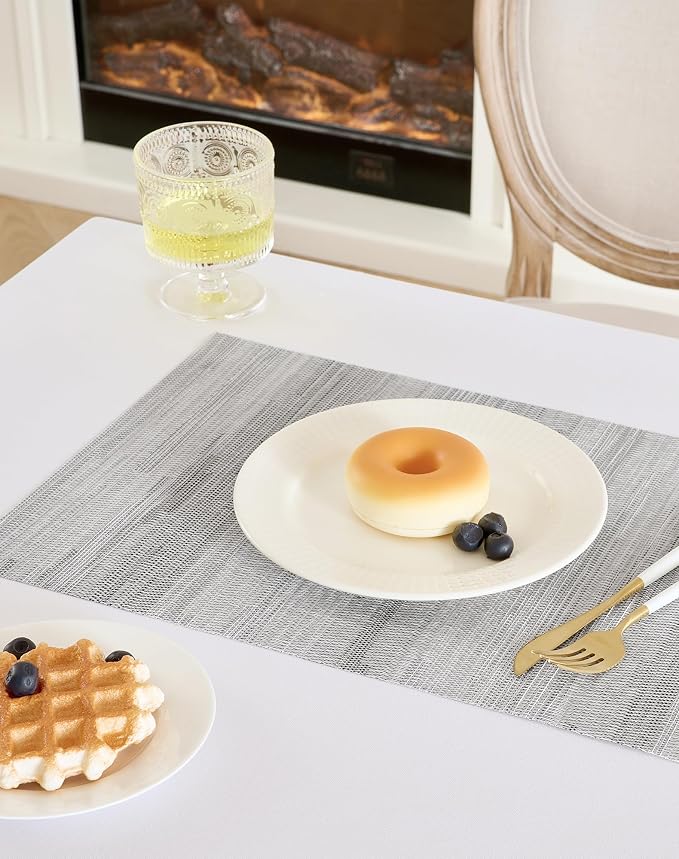 Leetaltree Lightsteel Black Placemats Set of 8 - Image 8
