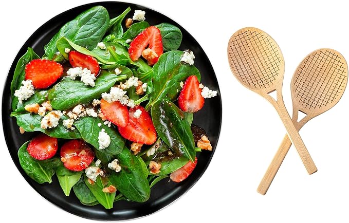 Fox Run Beechwood Tennis Racket Salad Servers - Image 2