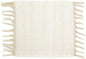 PILLOWPIA Handcrafted Chindi Rag Rug Hot Pad – 100% Cotton, Handwoven, Colorful & Eco-Friendly | Boho Kitchen Accessory for Table, Counter, or Serving Use - Heavy Cream