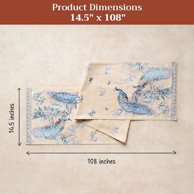 Maison d' Hermine Table Runner 100% Combed Cotton 14.5"x108" | Table Runners - Image 5