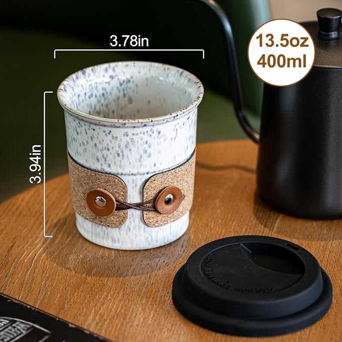 Coffee Tumbler Ceramic Travel Coffee Mug - Image 2