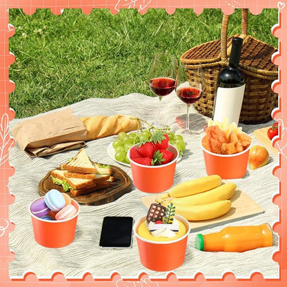 Jingmore Paper Ice Cream Cups 9oz Colored Disposable Dessert Bowls - Image 7