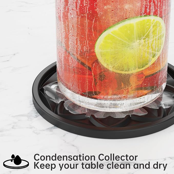 HFHOME Coasters for Drinks 4 Pcs Silicone Coasters Set, Drink Coaster for - Image 4