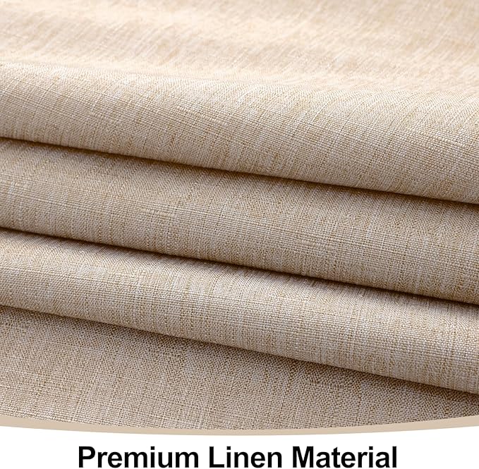 Smiry Square Table Cloth Linen Textured, Waterproof Spillproof Anti-Wrinkle Burlap Tablecloth, Washable Decorative Fabric Table Cover for Dining, Party, Banquet, 60 x 60 Inch, Linen