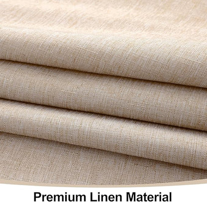 Smiry Rectangle Table Cloth Linen Textured, Waterproof Spillproof Anti-Wrinkle Burlap Tablecloth, Washable Decorative Fabric Table Cover for Dining, Party, Banquet, 54 x 78 Inch, Linen