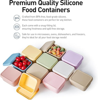 ISSEVE 8Pack 8oz Silicone Snack Containers - Image 9