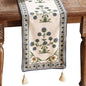 Patdrea Designer Elegant French Linen Table Runner, Floral Pattern by patdrea
