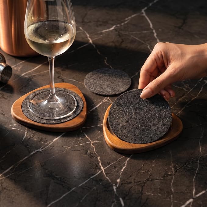 Roonin Mid Century Modern Coasters Set of 4 - Image 6