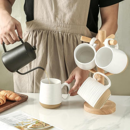Large Ceramic Coffee Mugs Set - 15 OZ Porcelain Coffee Latte Cups Set of 4 - Image 6