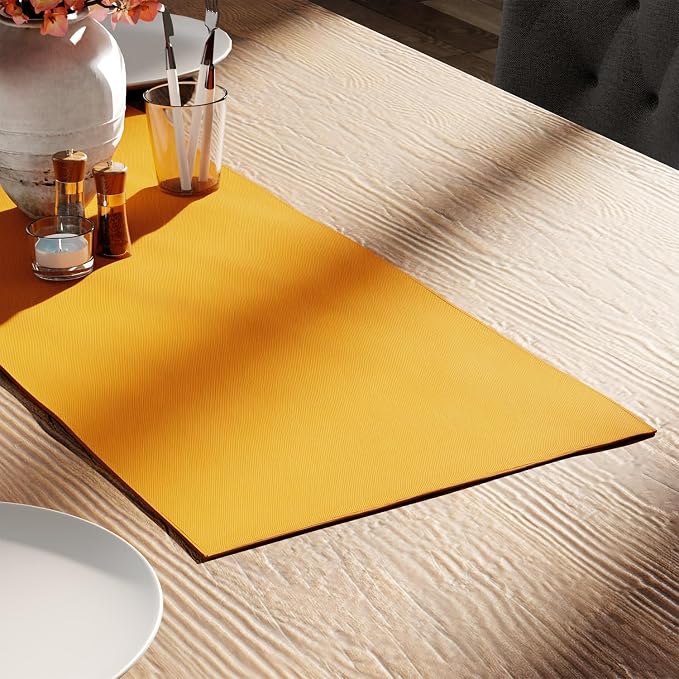 Encasa XO Table Runner, Cotton Canvas Dining Runner 13"x36" | Mango, 180 GSM by EncasaXO
