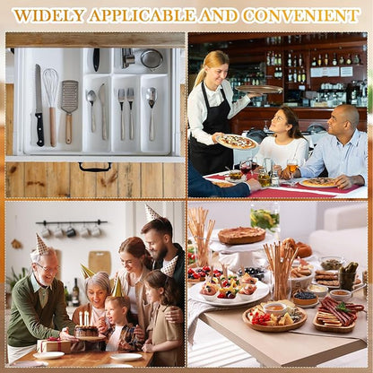 Suzile Acrylic Cutlery Storage Organizer Bin Silverware Caddy Countertop Knife Spoon and Fork Holder Kitchen 3 Section Tableware Storage Box for Cabinet Indoor Home Flatware Dining Room (Clear,M)