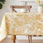 jinchan Yellow Tropical Floral Linen Rectangle Table Cloth 50x70 | Bright by JINCHAN