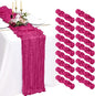 18 Pack Cheesecloth Table Runner 10FT Fuschia Table Runner Boho Gauze Cheese by Showgeous