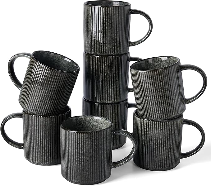famiware Coffee Mug Set for 8, Star 16 oz Catering Mugs Cup Set by Famiware