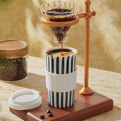 Ceramic Travel Mug with Lid – Cute Aesthetic Coffee Cup - Image 4