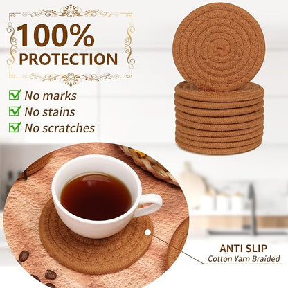 10 Pack Drink Coasters with Holder, Absorbent Coasters - Image 5