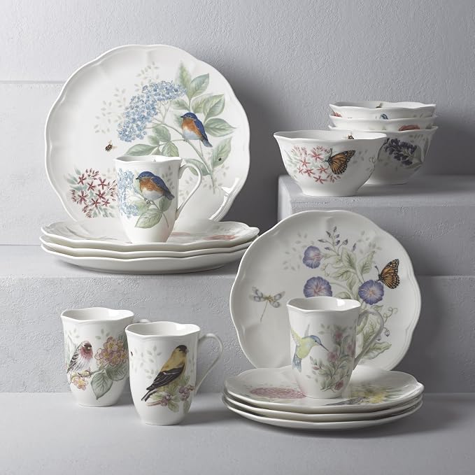 Lenox Dinnerware Set, Butterfly Meadow Flutter 12-Piece Set, Service - Image 4