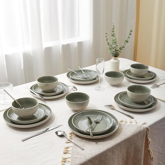 32 Piece Double Bowl Dinnerware Sets - Image 7