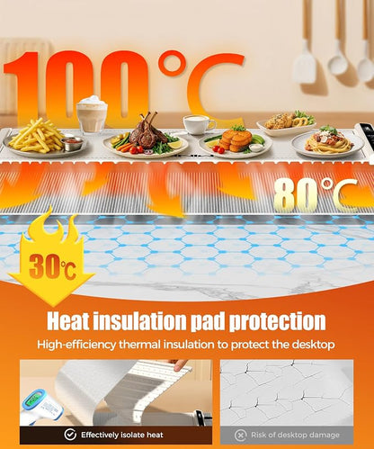 Warming Mat for Food, 36x15 Inch, Off White, Fast Heat, Child Lock | Includes - Image 2