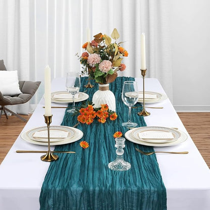 6 Pack Teal Cheesecloth Table Runner 10Ft Gauze Cheese Cloth Table Runner - Image 3