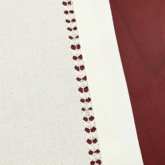 Grelucgo Small Short Handcrafted Solid Color Dining Table Runner, Dresser Scarf - Image 2