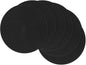 SHACOS Round Braided Placemats Set of 6 Cotton Polyester Heavy Duty 15 inch Round Table Mats Washable Heat Resistant Place Mats (Black, 6)