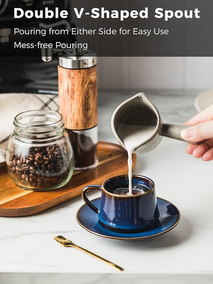 Espresso Cup 3 OZ, Ceramic Espresso Measuring Cup, Double Spouts | Espresso - Image 5