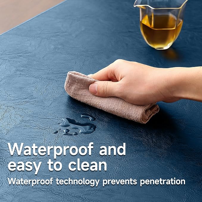 Double-Sided Faux Leather Table Runner, Waterproof Heat Resistant Non-Slip - Image 4