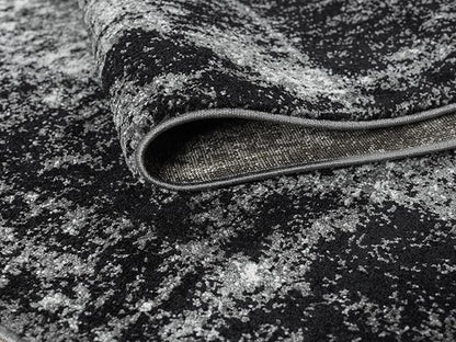 Keen Home Design Area Rugs - 10ft Round Non-Shedding, Abstract Rugs for Kitchen, Living Room, Bedroom, Dining Room, Entryway - Size: 10' Square, Navy/Grey/White