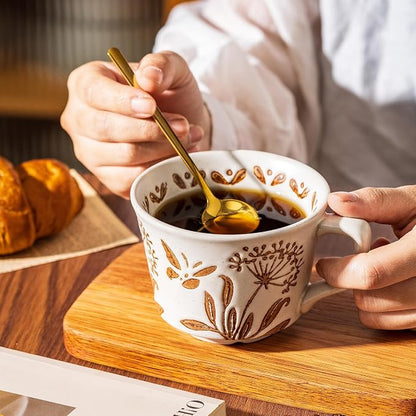 Ceramic Mugs 11 oz Unique Luxurious Cups Set of 4 - Image 5
