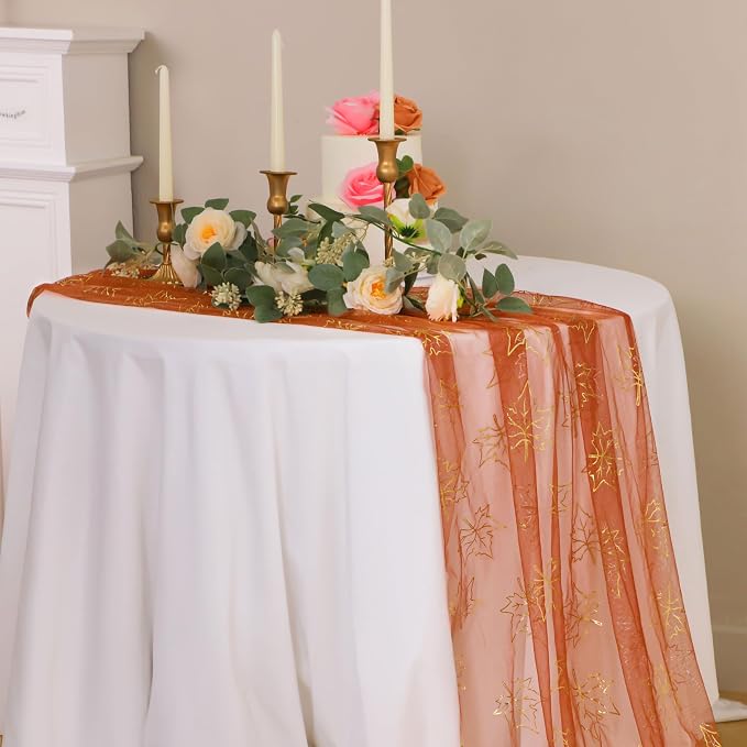 Snowkingdom Fall Thanksgiving Table Runner 10Ft - Image 4