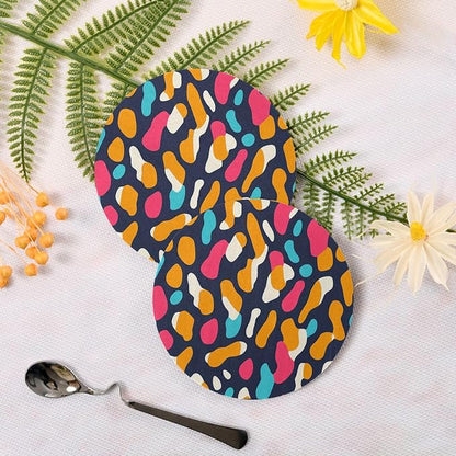 Modern Leopard Pattern 4 Pcs Aesthetic Drink Coasters Heat Resistant - Image 3