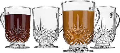 Godinger Coffee Mugs, Tea or Hot Water Glass Cups by Godinger