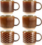 GBhome 12 OZ Stackable Coffee Mugs Set of 6, Ceramic Coffee Cups Set | 3 by GBhome
