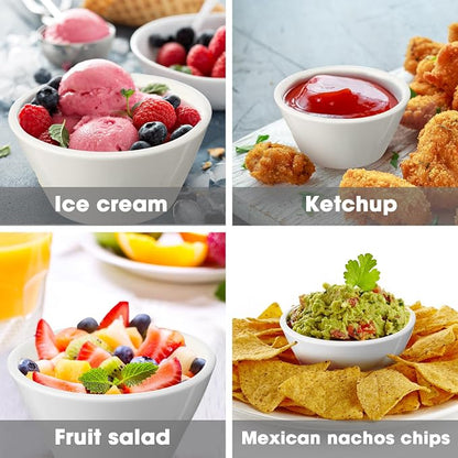24 Pcs 8 oz Porcelain Bowls Small Dessert Bowls Porcelain Broth Cups Soup - Image 6