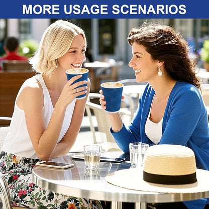 RAZCC Coffee Cups, 120 Pack 12 oz Disposable Insulated Paper Cups, Corrugated - Image 7