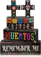Moucuny 4 Pcs Day of the Dead Table Decorations Day of the Dead Cross by Moucuny
