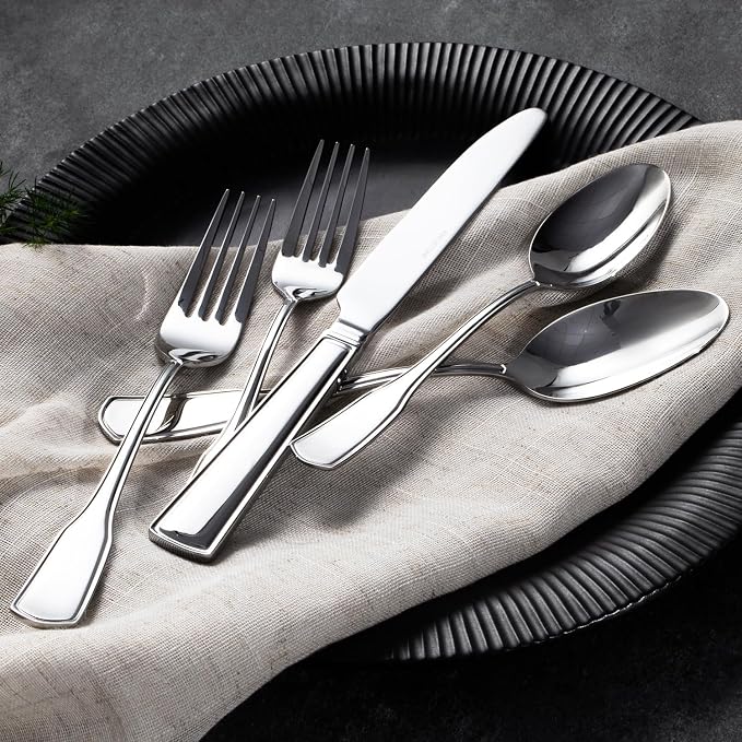 40 Piece Silverware Set for 8, 18/10 Stainless Steel | 18/10 Stainless Steel - Image 5