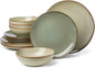 Oneida 897205 Organic Shades 12-Piece Dinnerware Set, Sage Green by Oneida